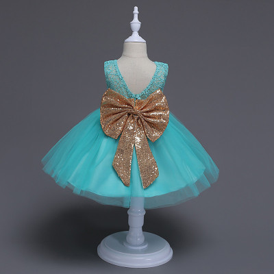 summer Children's clothing children princess Dress skirt Children Sequins Pompous skirt Big bow Jacobs Pompous skirt wholesale