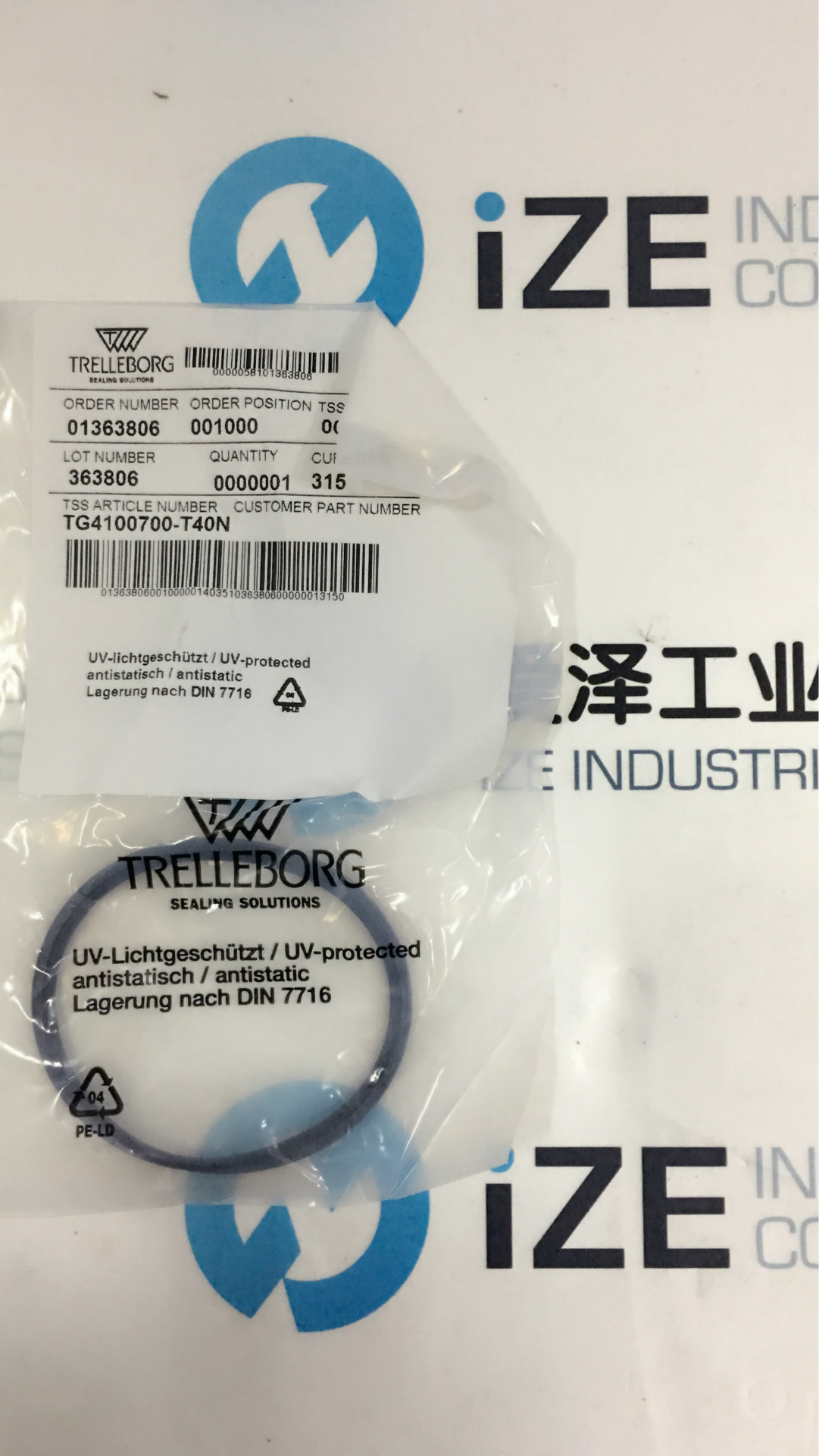 TG4100700-T40N密封BUSAK+SHAMBAN(B+S)爱泽工业供应