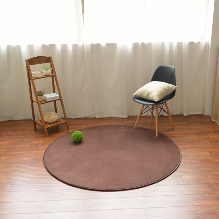 Exportación de estilo japonés simple alfombra de piso redondo tatami perezoso sofá alfombra dormitorio sala de estar coral polar antideslizante alfombra de piso