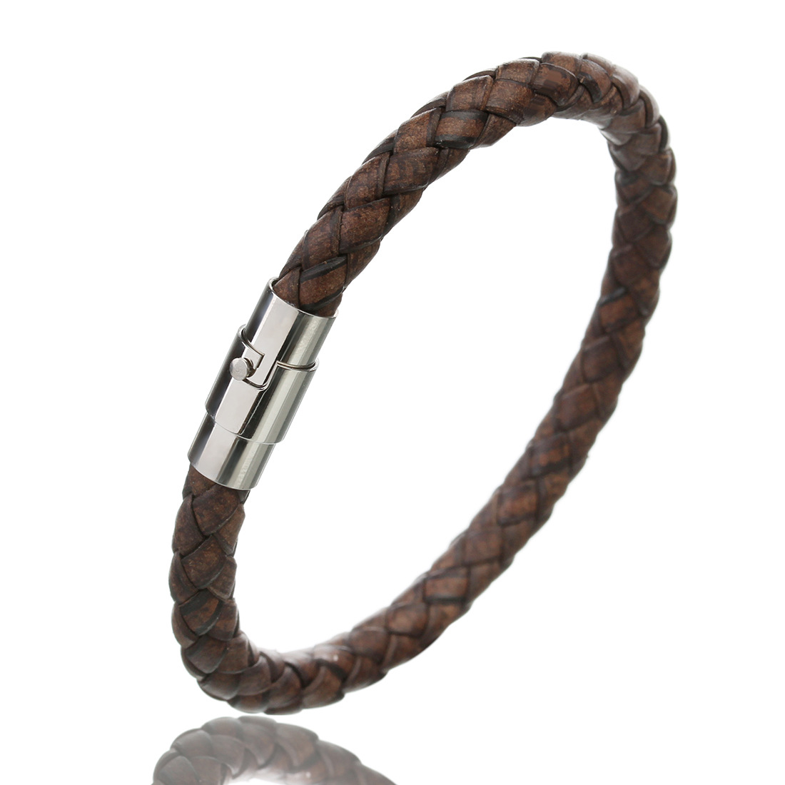 Men's Leather Braided Bracelet