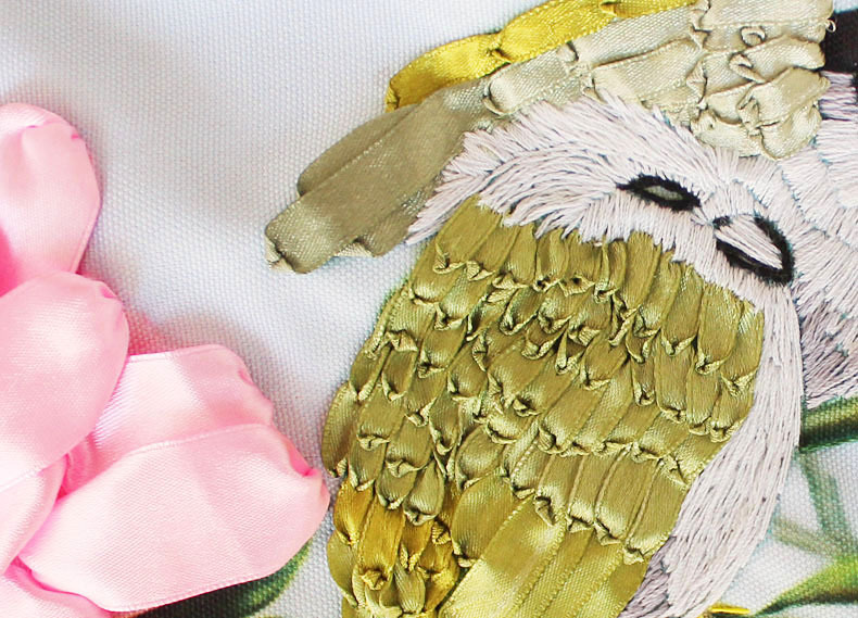 Oujin nianhua cinta bordado fábrica impresión en color directo colgando pintura flor buena Luna impresión en color redondo sala de estar entrada Decoración