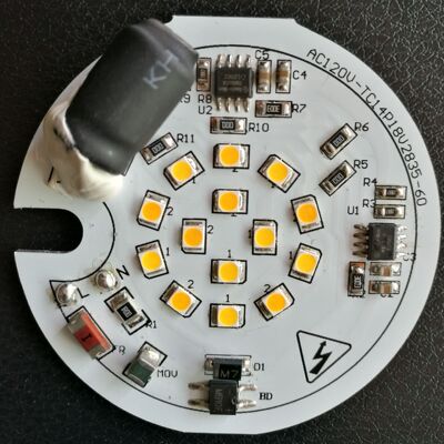 Manufactor Energy Lamp beads 12W Free driver LED Linear constant current AC high pressure Light board Down lamp Section