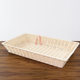 PP Imitation Rattan Woven Basket Rectangular Bread Basket Commercial Super Display Cabinet Vegetable and Fruit Display Basket with Lid Western Food Pastry Basket