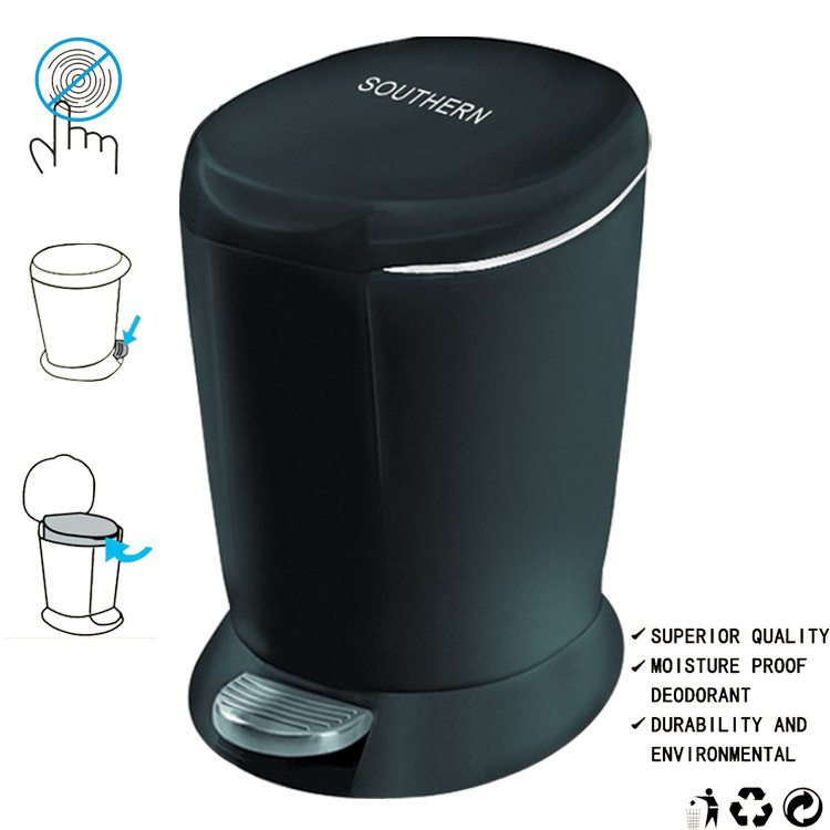 塑料小号美式6L酒店客厅卧室厨房豪华脚踏垃圾桶