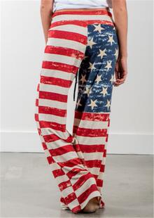 0930 2017 AliExpress Amazon Explosive Edition Fashion Printing US Flag Micro La Fit Leggings Casual Pants