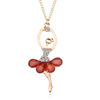 Fashionable crystal, dancing multicoloured necklace, pendant, wholesale