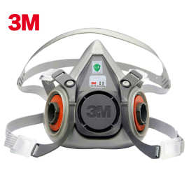 3M6200防尘防毒面具  喷漆用半面罩  农药喷雾头戴式呼吸防毒面具
