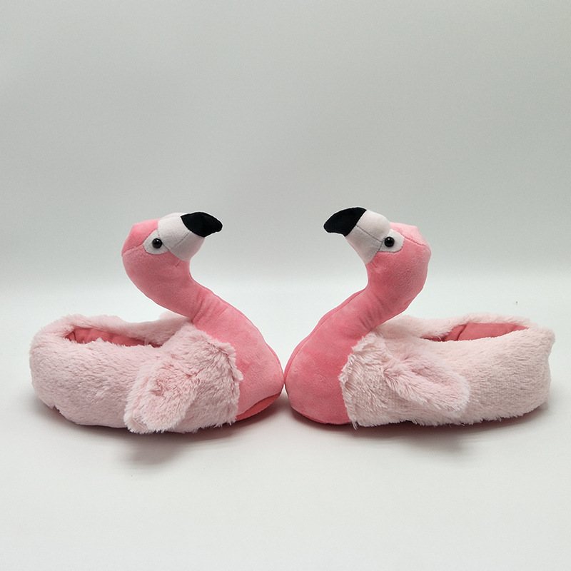 Slippers cross-border e-commerce Amazon new winter warm indoor all-inclusive Flamingo home plush cotton slippers