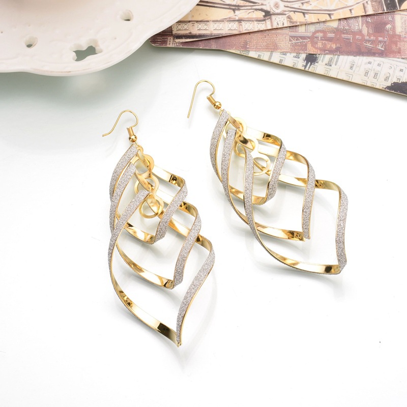 New Fashion Pop Rock Punk Ol Spiral Earrings Yiwu Nihaojewelry Wholesale display picture 3