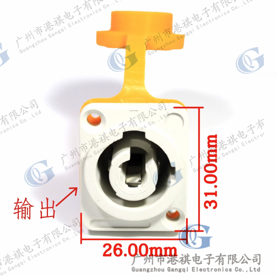 舞台灯光BEAM光束灯 航空插 防水电源插头插座20ALED显示屏插