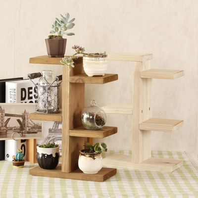 厂家批发法式置物架 法式乡村置物架 置物架定制 实木花架 植物架