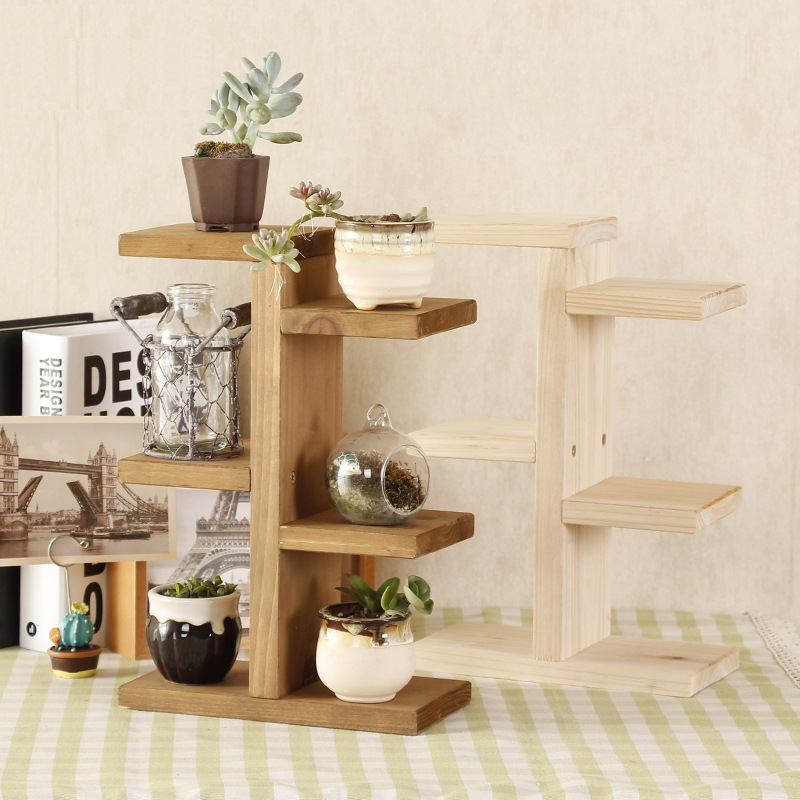 厂家批发法式置物架 法式乡村置物架 置物架定制 实木花架 植物架