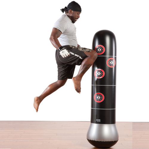Thickened vertical inflatable tumbler boxing column for adults and children, inflatable boxing punching bag for venting anger.