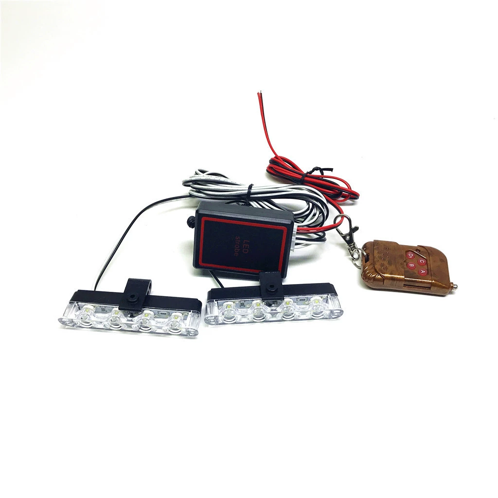 03045 беспроводной пульт дистанционного управления 2X4LED один-два клип свет 8LED средняя сетевая вспышка стробоскоп DC12V