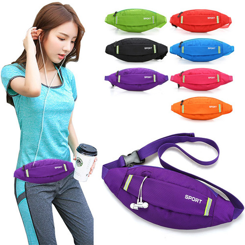 Night running hiking waist bag for men sports outdoor anti-theft waist bag for women travel close-fitting invisible cross-body bag