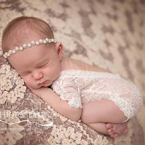 欧美儿童摄影蕾丝连体哈衣爬服新生儿拍照服装婴儿蕾丝摄影服