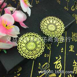 diy饰品配件 发簪类饰品 铜片 花托36MM铜花片162# 厂家直销