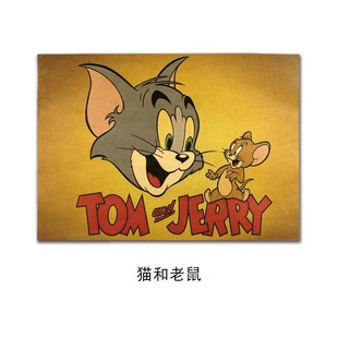 [A0277] Cat and old vintage Kraft paper poster indoor Bar Cafe decorative painting