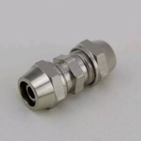 快拧直通接头 6 8 10mm 全铜镀镍气动接头两头插管