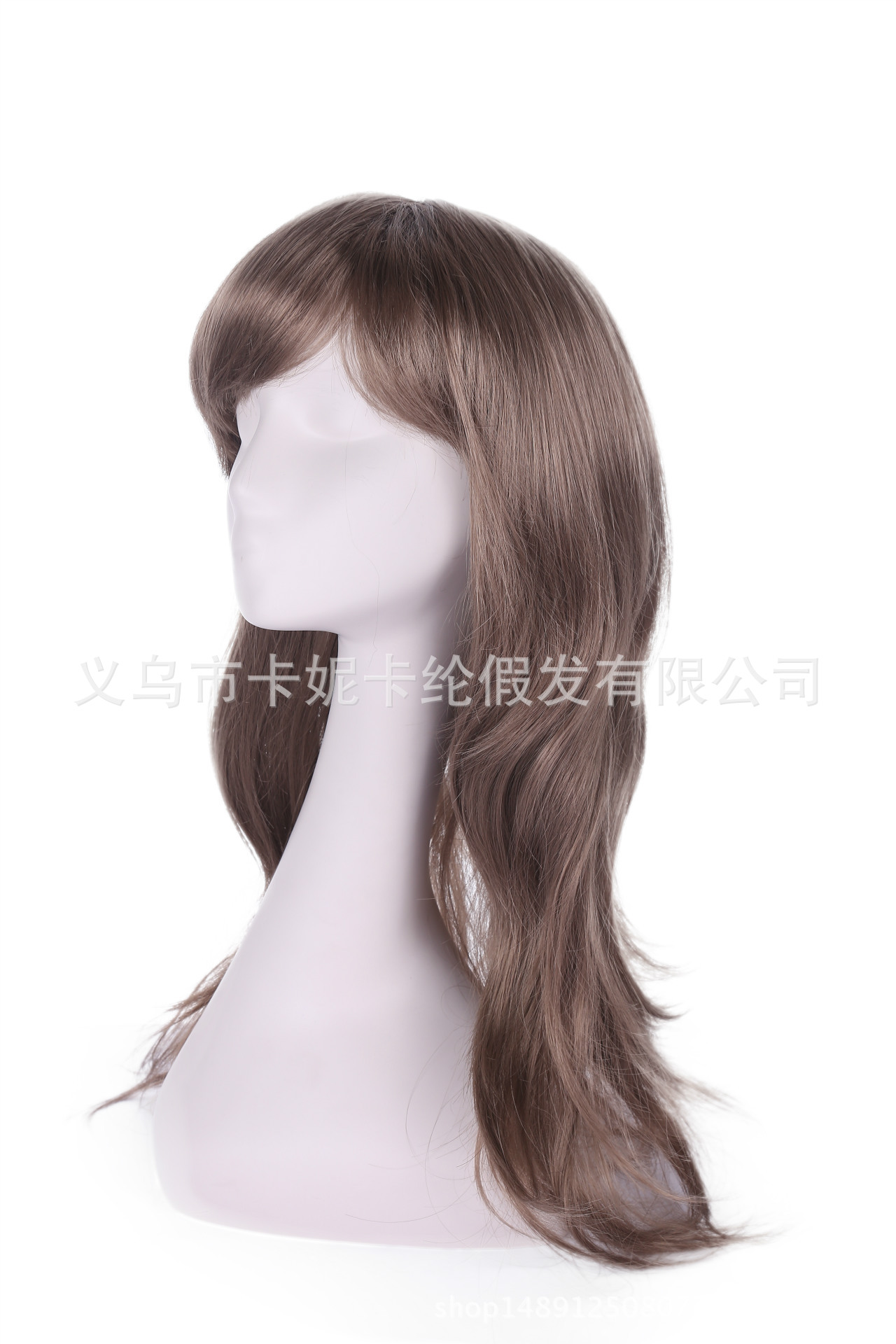 H032 cabello largo marrón frisa europea y americana