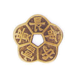 Brass Longevity Guarding Wealth Plum Blossom Copper Coin Gourd Copper Coin Feng Shui Decorative Pendant Wholesale Manufacturer Direct Sales