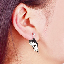 韓版新款小貓耳環可愛貓咪動物滴油耳釘耳飾跨境流行飾品批發