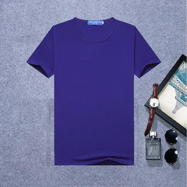 Circular T -shirt Pure Color Server printing white T -shirt cotton…
