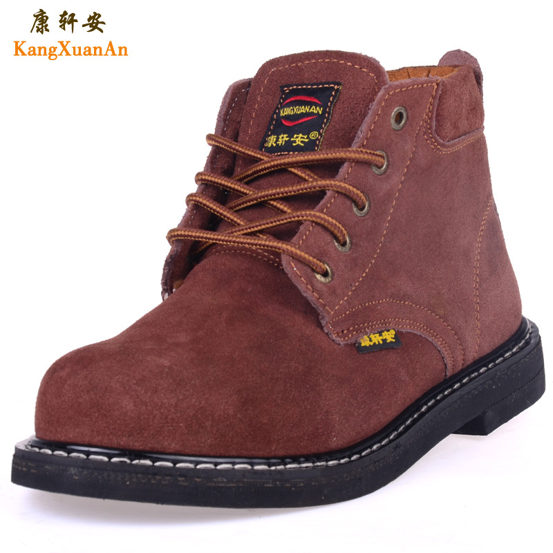 轮胎底耐磨劳保鞋耐高温真皮低帮防砸防刺防扎工作鞋安全鞋防护鞋