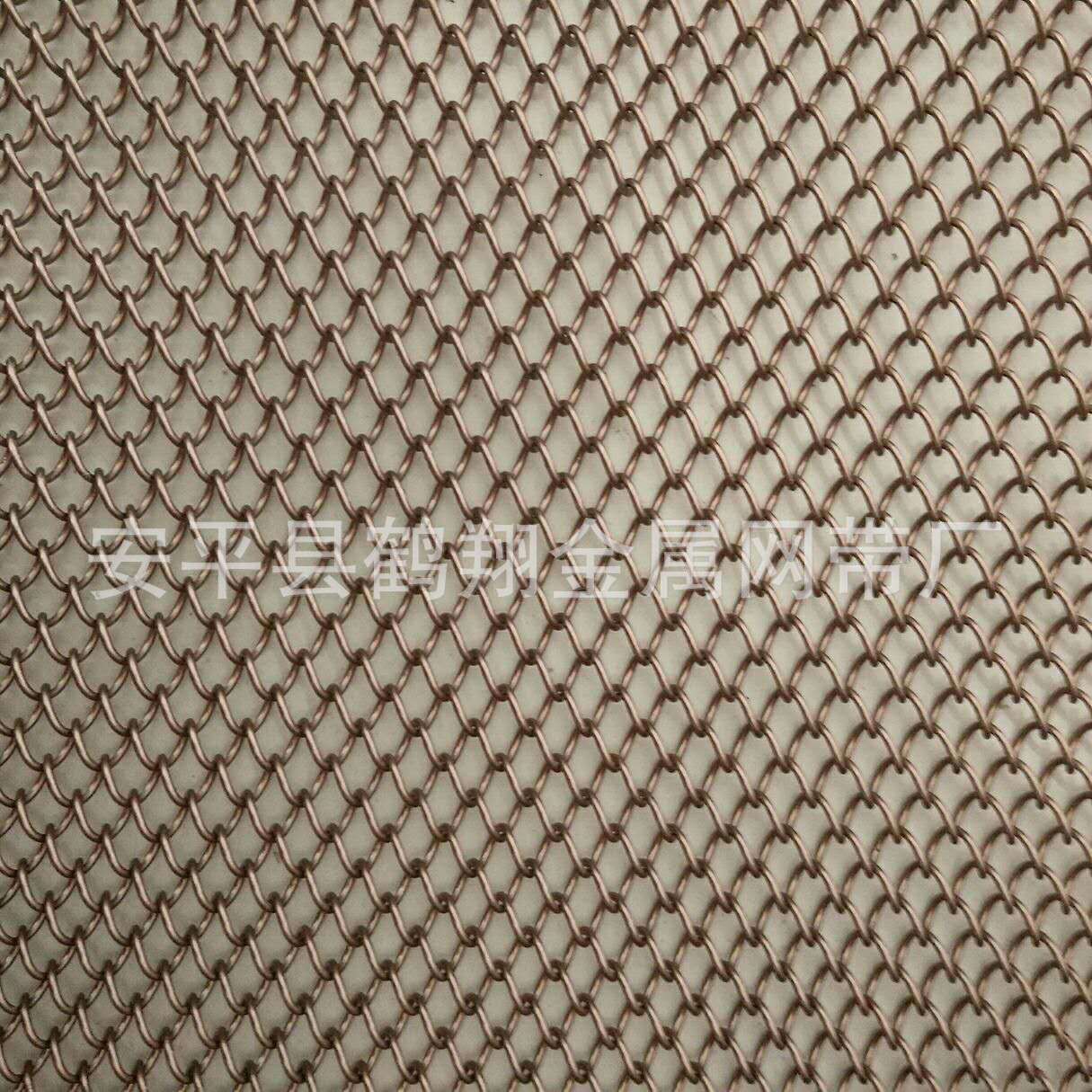 不锈钢勾花装饰网 螺旋编织装饰网帘 装饰铁丝网厂家定制