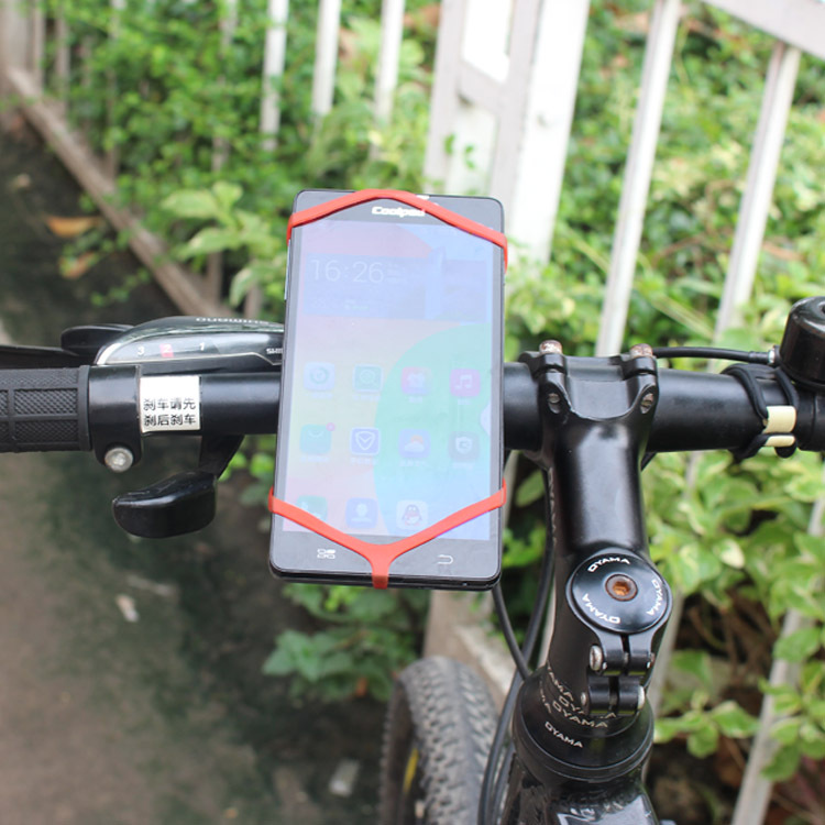 Export sale bicycle silicone mobile phone bracket strap mountain bike universal safety belt can be tied flashlight