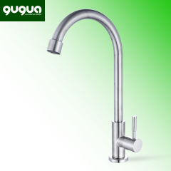 Stainless steel kitchen single cold faucet 304 vertical single cold washbasin faucet basin faucet washbasin faucet