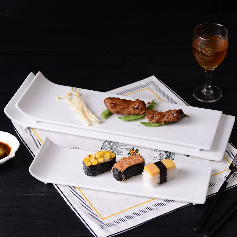 Ресторанная тарелка для десертов Pure White Fang Fang Ship Dessert Plate куриное крыло закуска торт игра креатив Японская керамическая тарелка