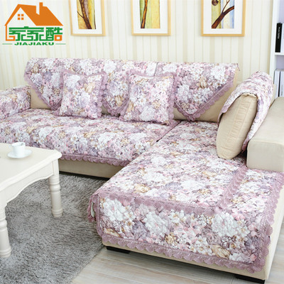 四季欧式棉布提花防滑布艺沙发垫坐垫椅垫套靠垫可定做沙发套飘窗