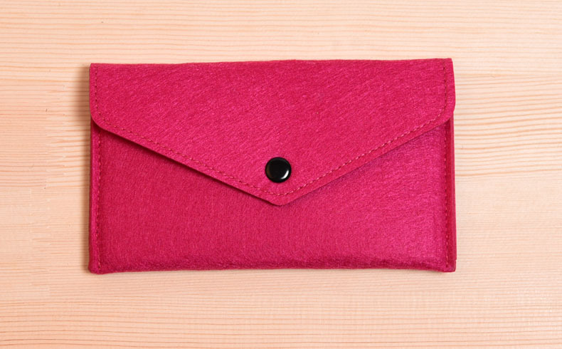 厂家直销  简约毛毡手机包 手拿包钱包 精美时尚毛毡包 低价批发