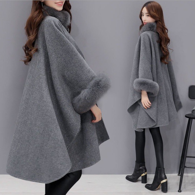 Women's Elegant Solid Color Patchwork Single Breasted Coat Woolen Coat display picture 3