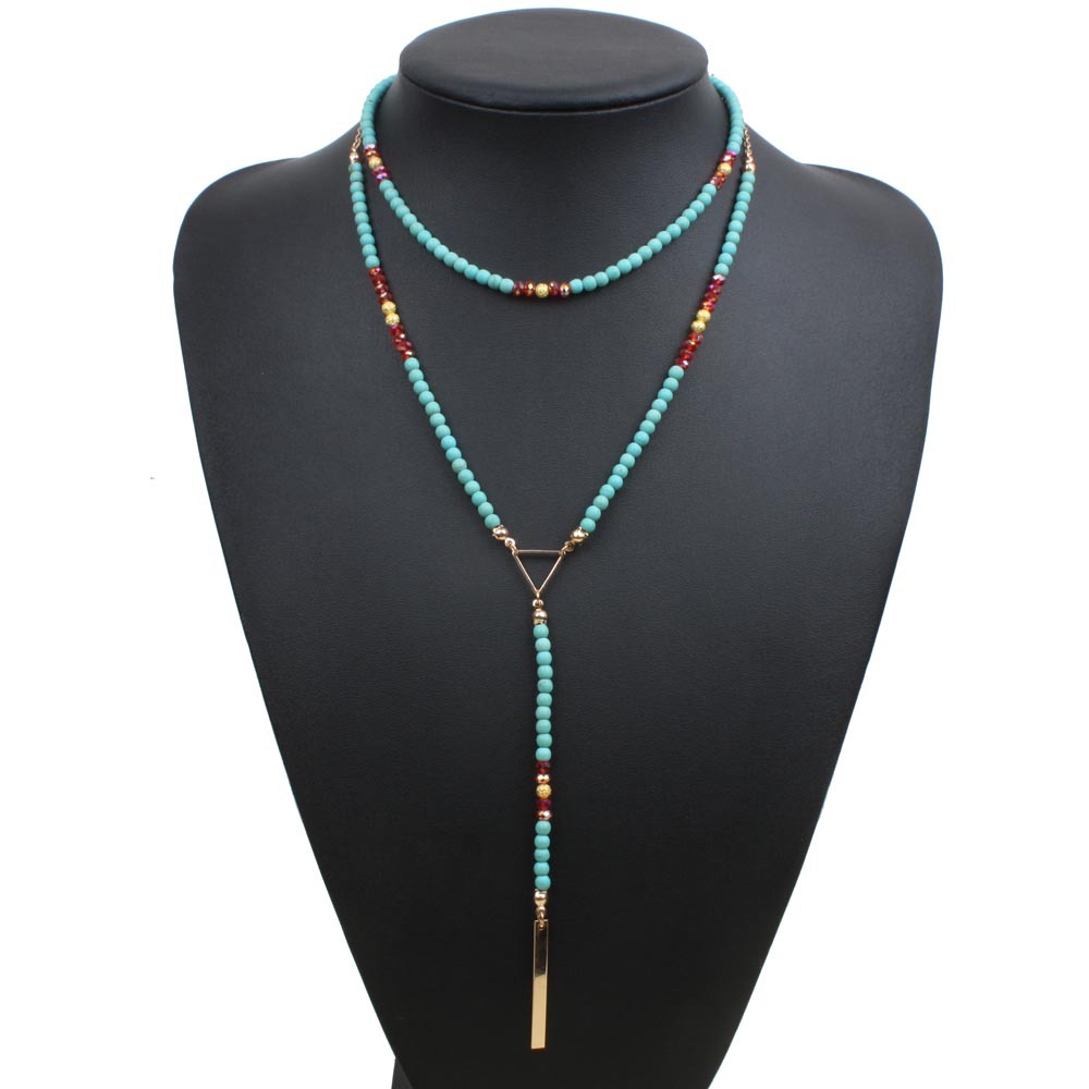 Occident and the United States Turquoisenecklace (blue)NHCT0011-blue