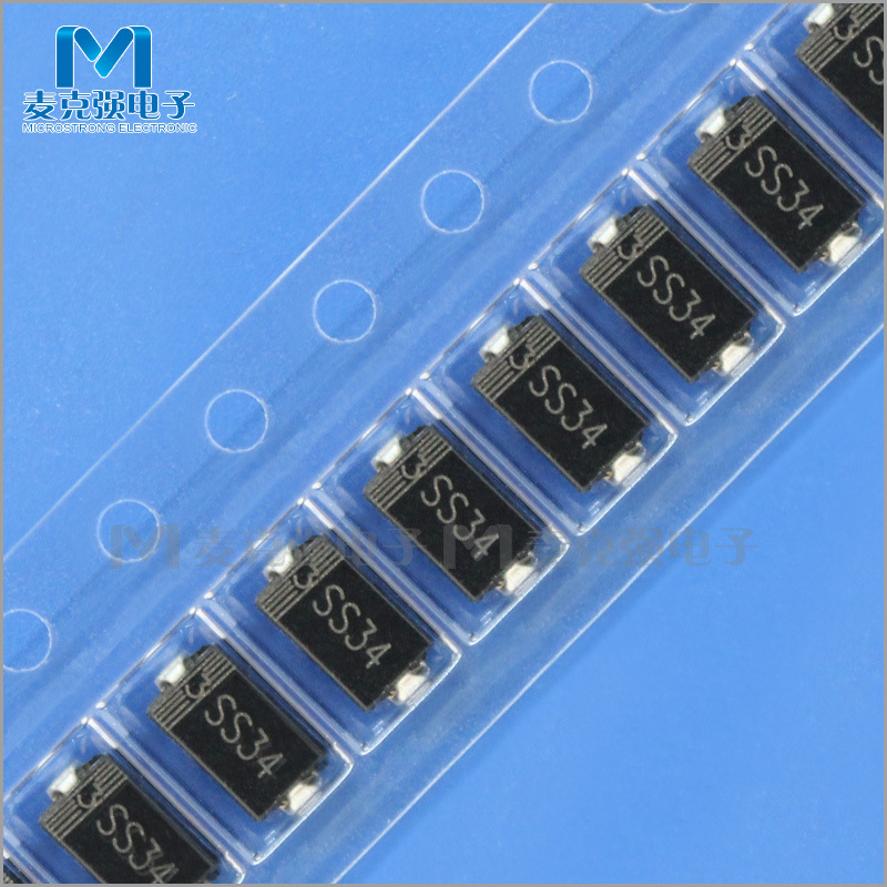 SMD贴片肖特基二极管SS34 1N5822 SMA DO-214AC肖特基管3A/40V