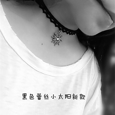 原宿zipper发饰头饰小雏菊蕾丝纹身颈带项圈女短款锁骨项链包邮额|ru