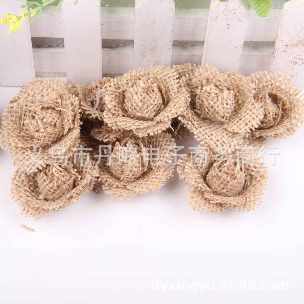 스몰 사이즈 자연 색상 린넨 꽃