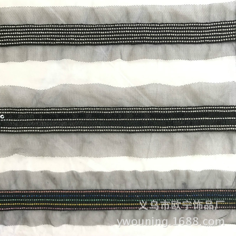 供应金色NK铝链花边金属链条花边女装领口袖边饰品配件厂家直销