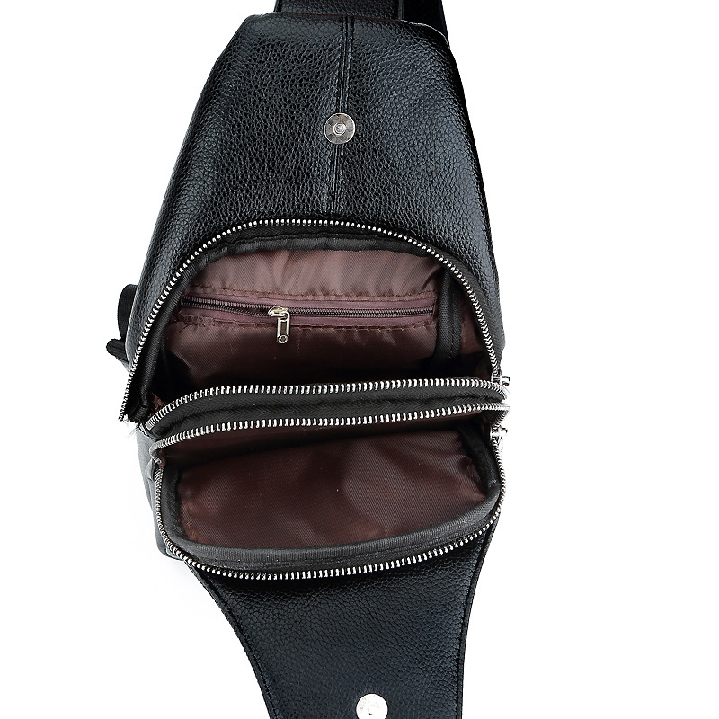 Borsa a tracolla da uomo con motivo a coccodrillo, nuova spalla singola, con testa di pesce in rilievo_voghion.com