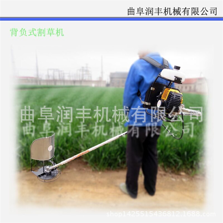 手推式汽油剪草机 汽油割草机图片 合金刀片割草机