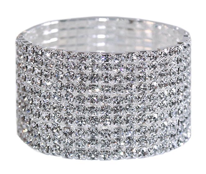 Simple crystalBracelet (10 rows of silver white diamond-k9)NHIM0653-10 rows of silver white diamond-k9