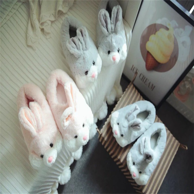 new pattern lovely Cartoon Solid lovers Meng Meng rabbit thickening With the bag keep warm Cotton-padded shoes Holiday gifts wholesale customized