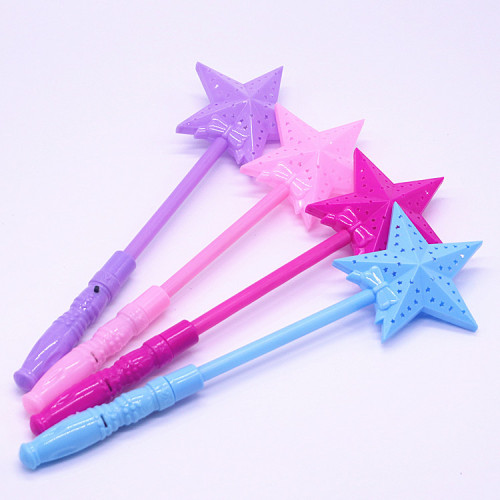 Glowing five-pointed star stick flash magic wand colorful hollow stick projection concert stick performance toys wholesale