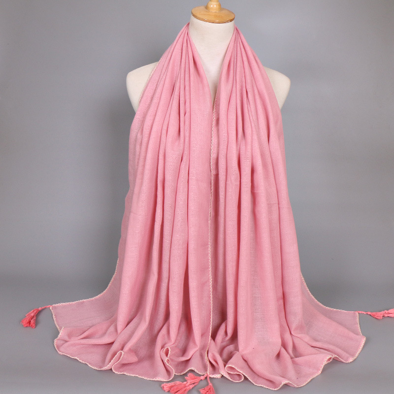 #1皮红 (2) 厘纱丝巾挂须饰品2017秋