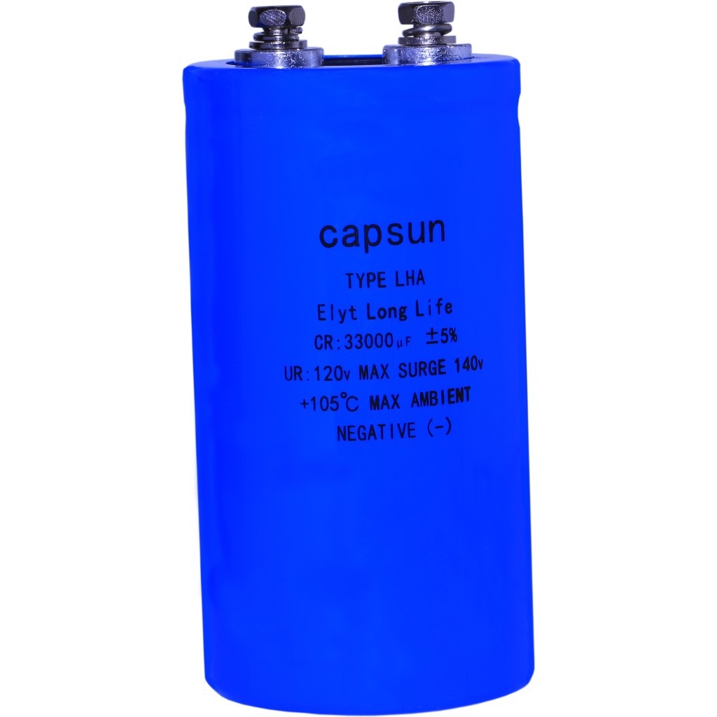 螺栓型铝电解电容器 33000UF120V 高频铝电解电容 CAPSUN原装