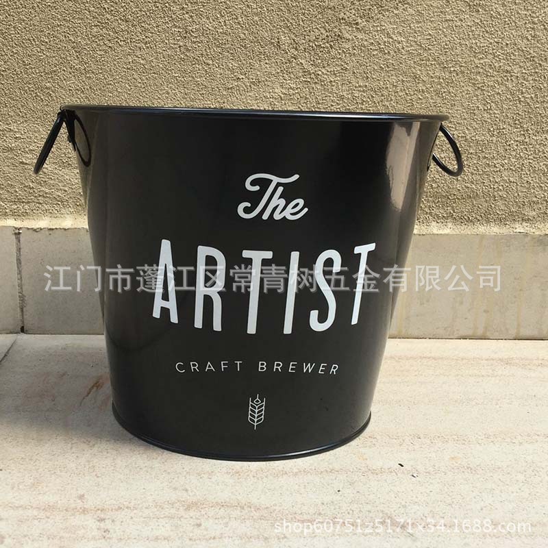 厂家批发 圆形黑色喷粉冰桶 各种超大啤酒桶 香槟桶 饮料冰桶