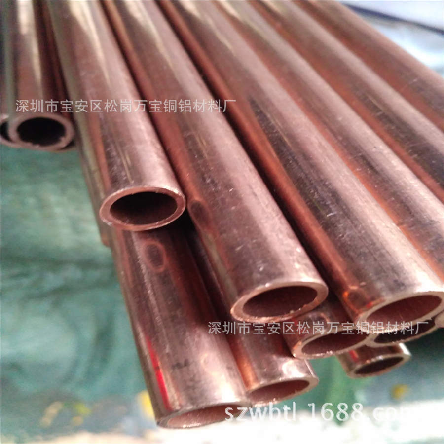 无缝紫铜毛细管 T2红铜毛细管10*1 8*0.5 万宝毛细铜管厂家