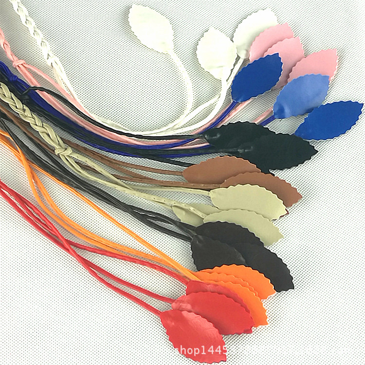 weave Leaf Slim belt Manufactor Direct selling Retro All-match fashion Like a breath of fresh air Imitation leather Crony Rope Waist chain